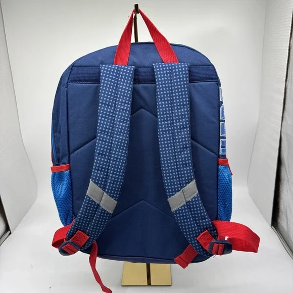 Super Mario 17" Backpack With Laptop Sleeve Book Bag Nintendo Zippered School - Picture 2 of 11